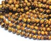 Natural Tigers Eye Smooth Polished Round Ball Sphere Beads Strand Length 16 Inches and Size 10mm approx.